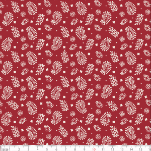 Tricoline Estampada Mini Arabesco Floral Vermelho 1313/135